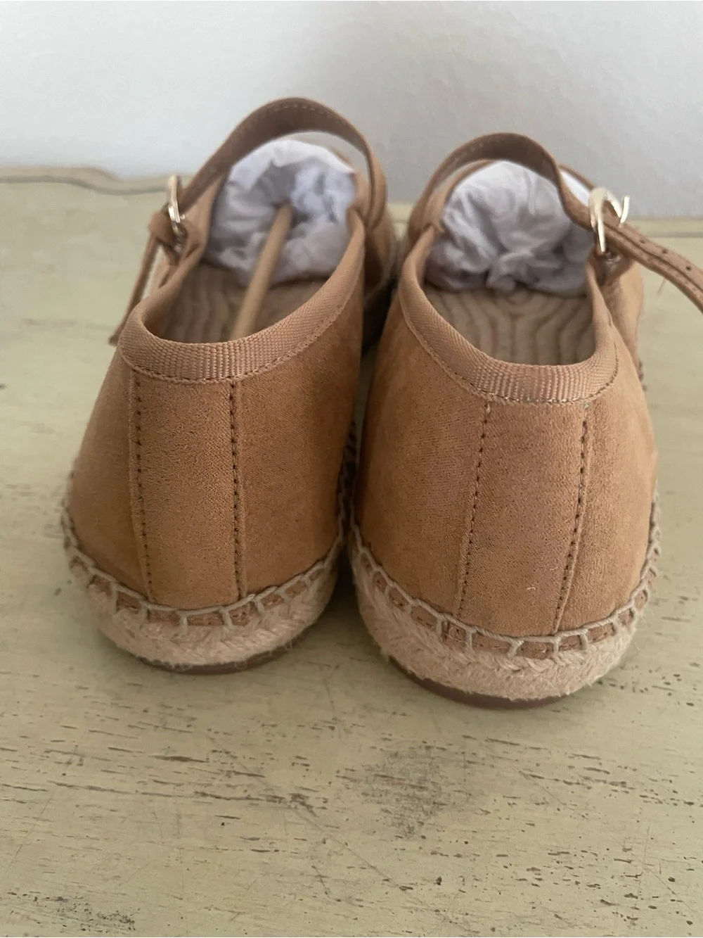 J. CREW FACTORY Faux-suede Mary Jane espadrilles Size 10 M NWD $158 CR270